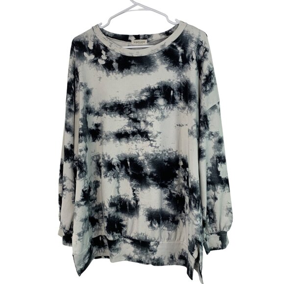 First Love By Lovelyn Tie-Dye Long Sleeve Top Sweatshirt Long Line Large 7566 - Picture 1 of 7